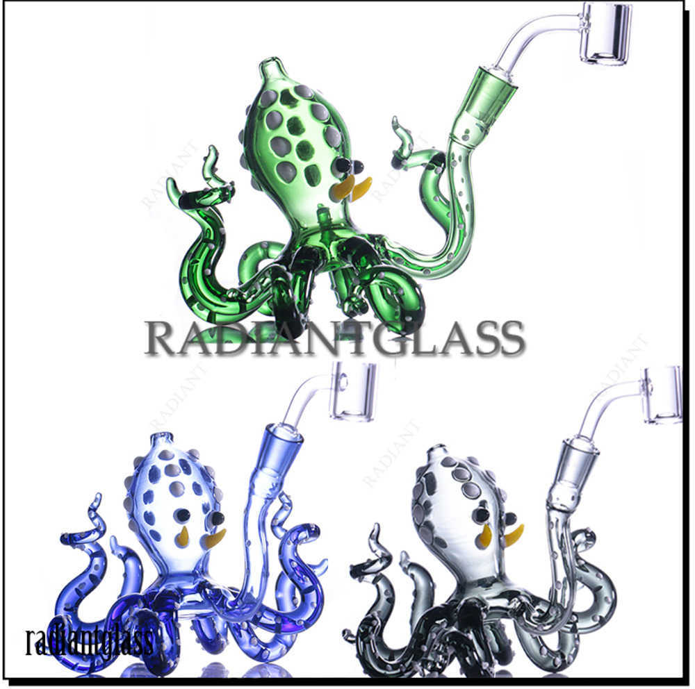 

Hookahs Glass Bong Octopus Animal Novelty Bongs 5mm thick 14mm Joint waterpipe with accessories traditional dab rigs oilrig