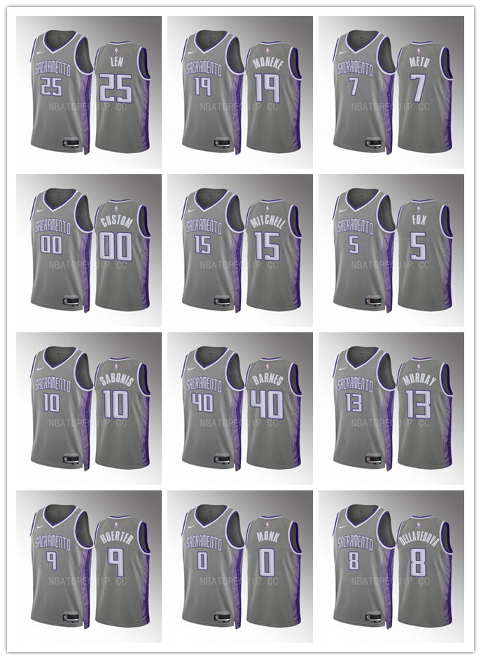 

Basketball Jersey De'Aaron Fox #5 Keegan Murray #13 Domantas Sabonis #10 2022-23 Sacramento''Kings''Men City Swingman
