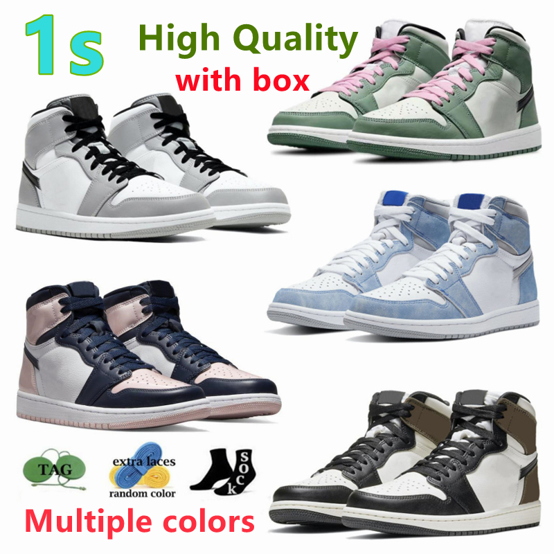 

New Jumpman 1s Outdoor Shoes 1 High Dark Mocha Hyper Royal University Blue Fearless Obsidian UNC Banned Bred Toe Chicago Balvin Sport with boxes