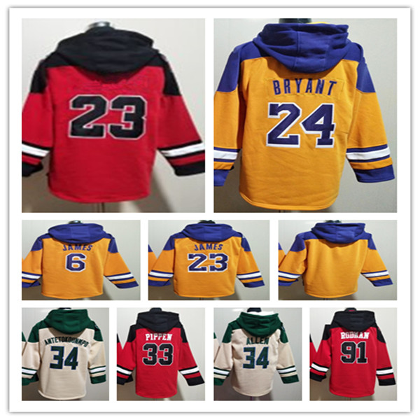 

Man LA Chicago Milwaukee Basketball Sweatshirts Hoodies Jersey 23 Michael 91 Rodman 33 Pippen Giannis 34 Antetokounmpo Ray 34 Allen LeBron 23 6 James 8 24 KB BRYANT, As pic