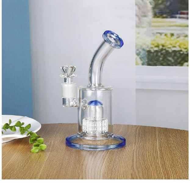 

8.6inchs matrix Perc Glass Water Bongs hookahs Shisha Smoke Pipe Recycler Dab Rigs With 14mm Bowl