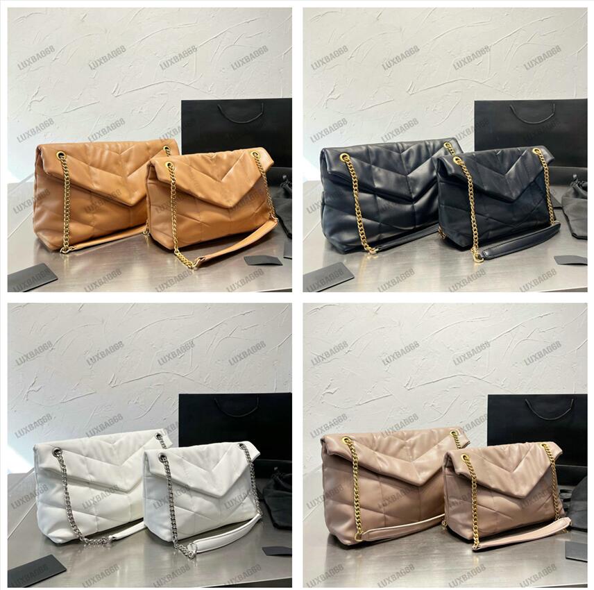 

Designer Women Puffer Toy Loulou Shouler Bag Matelasse Lou Lou Crossbody Quilted Butter-soft Leather Chain Purse de la Falaise, #01