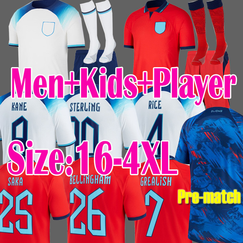 

S-4XL 22 23 national EnGLaNDS soccer jersey KANE STERLING RASHFORD SANCHO GREALISH MOUNT FODEN SAKA men kids kit sets uniform socks short sleeve football shirt, 22 23 away