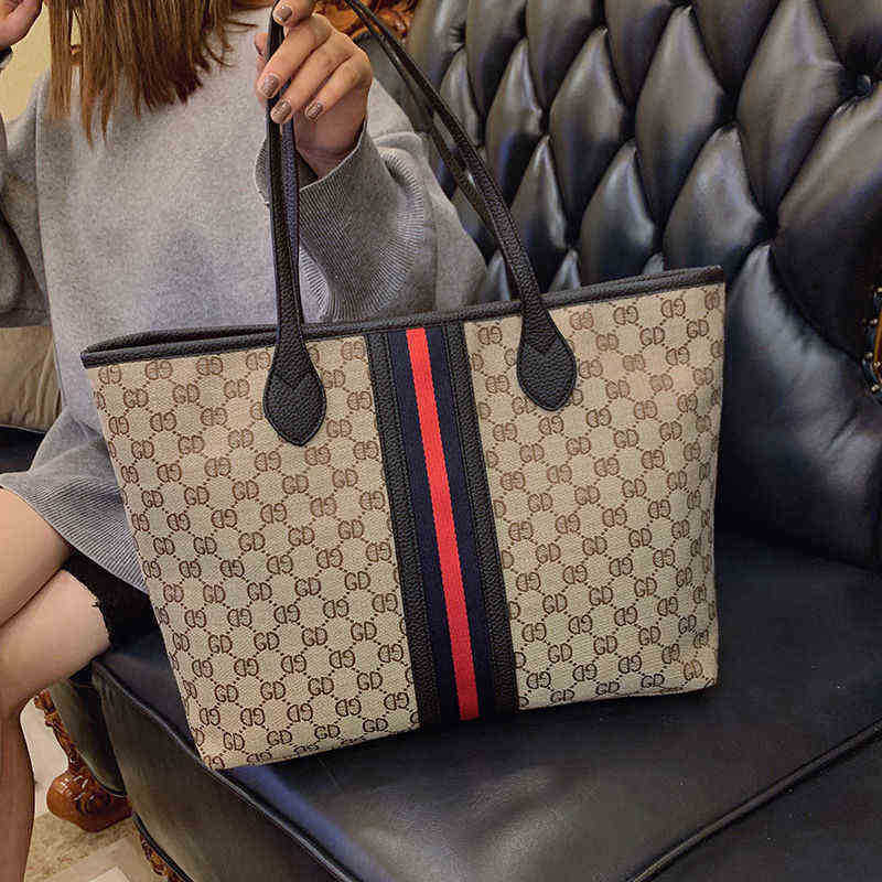 

Handbags Outlet High sense versatile women's tot large printed sling single shoulder bag, Black