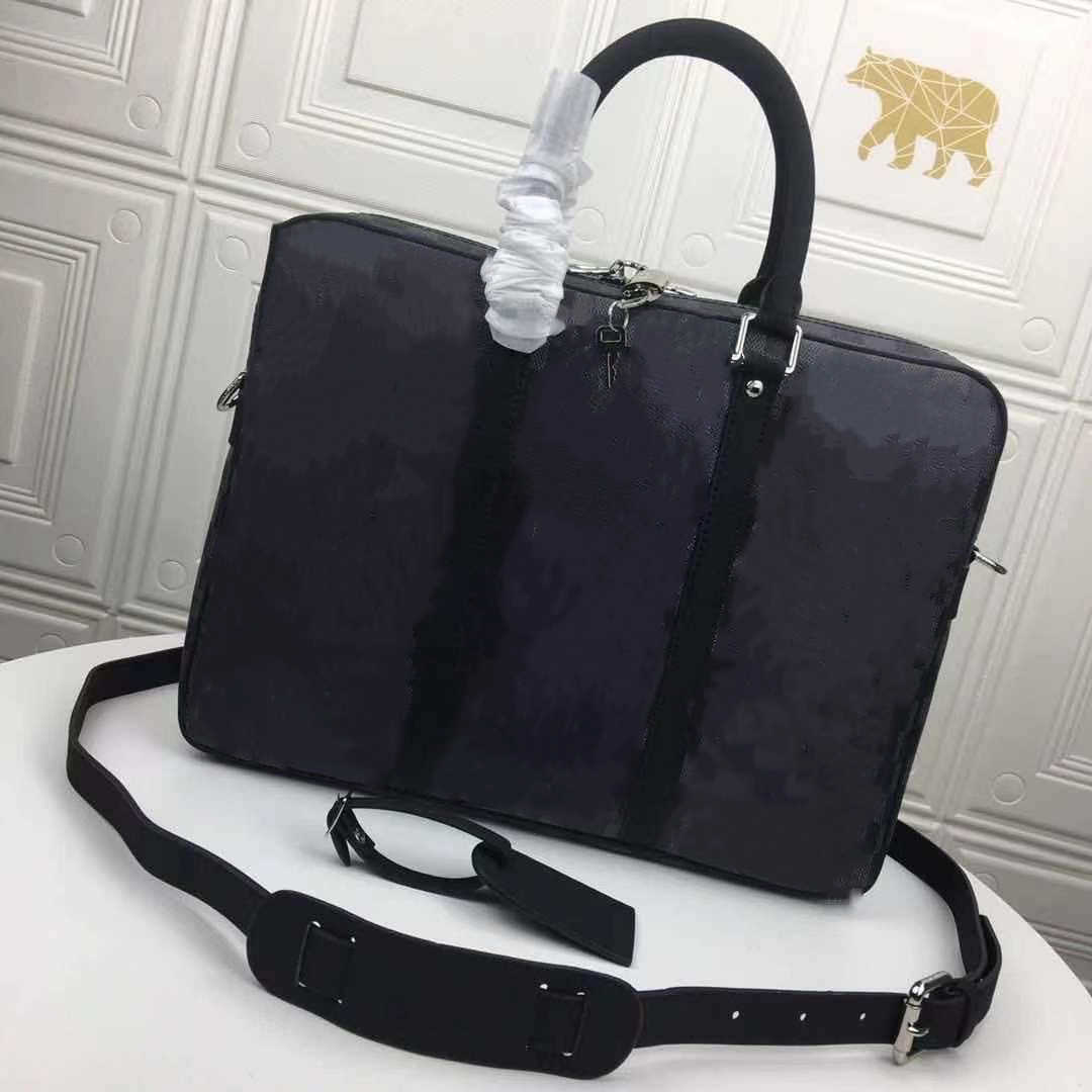 

Luxuries Handbag Fashion Custom Designer Briefcase Quality Of Plaid Canvas High Qualitys Wholesale Handbags Nice, Black