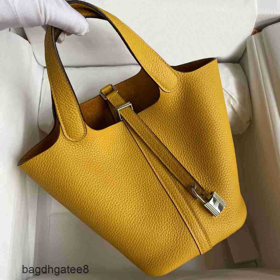 

Thread Designer Layer Bag He Top Picotin Locks Litchi 2023 Wax Bags Basket Vegetable Cowhide Hand Grain Portable Bucket Rupocvn RJGF J5UF, Blue (silver )