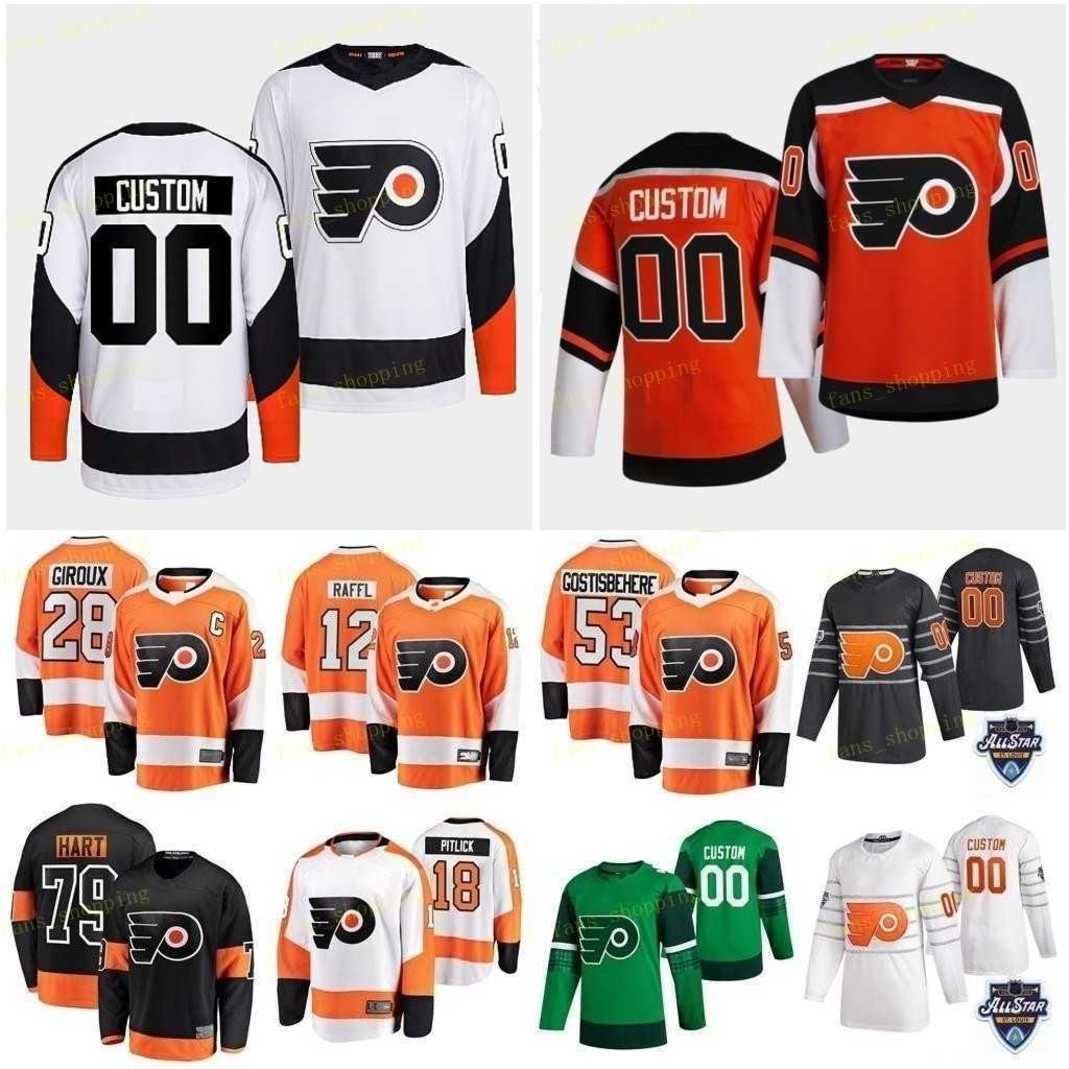 

CUSTOM 11 Travis Konecny 2022-23 Reverse Retro Flyer Jerseys Cam Atkinson Carter Hart James van Riemsdyk Tony DeAngelo Joel Farabee Zack Mac, Women