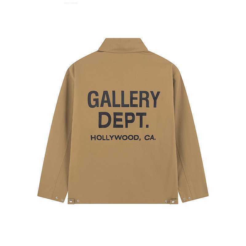 

New Galleries Dept Designer Coat Men' Jacket Street Letters Print Coach Casual Loose TEET, Black