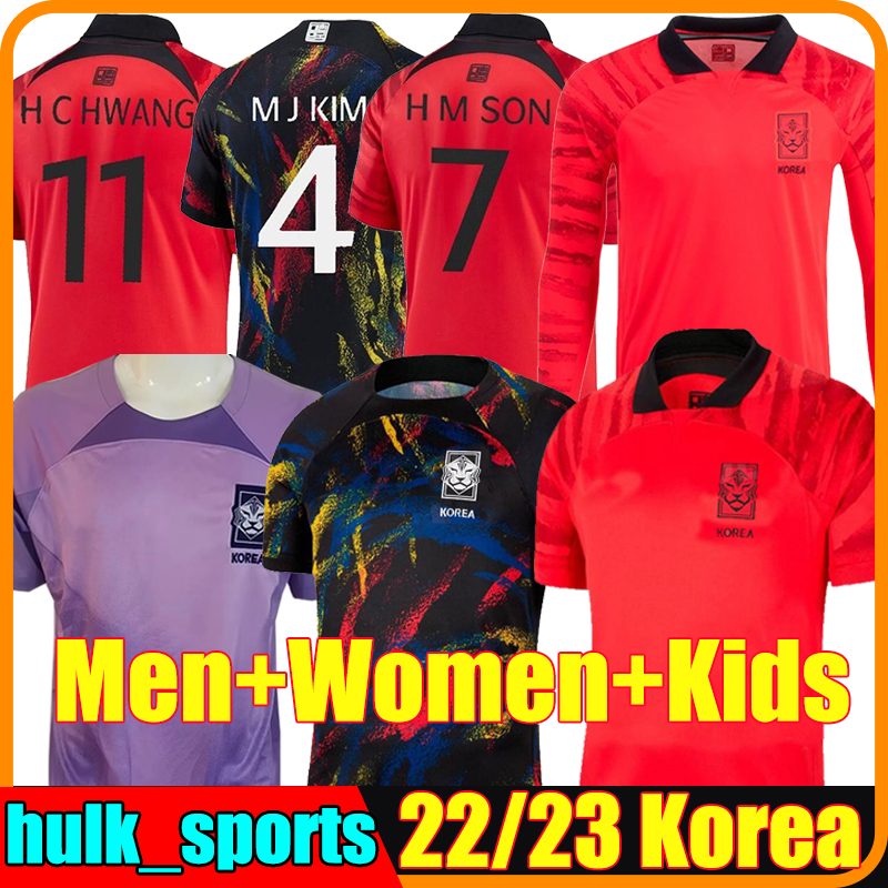

2022 world cup South Korea soccer Jerseys 2023 SHOH SON HWANG KIM JEONG SUNG LEE KWON football shirt Jung-Hwan 22/23 national team men women set kits Long sleeve, Hanguo 22-23 training