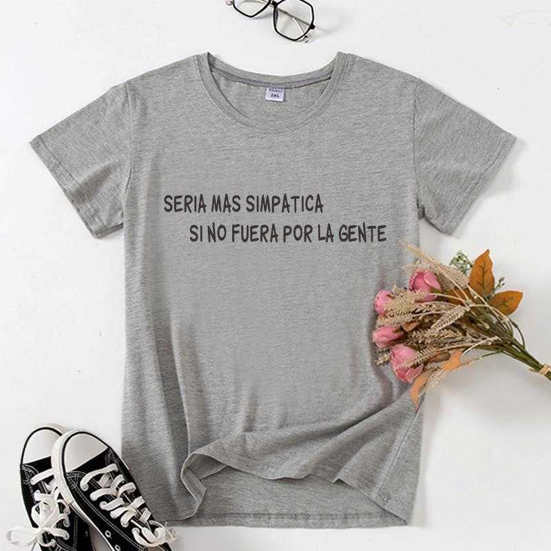 

Fashion T-shirts Spanish Camiseta T Shirt Mujer Phrase Print Womens T-shirt, Color1