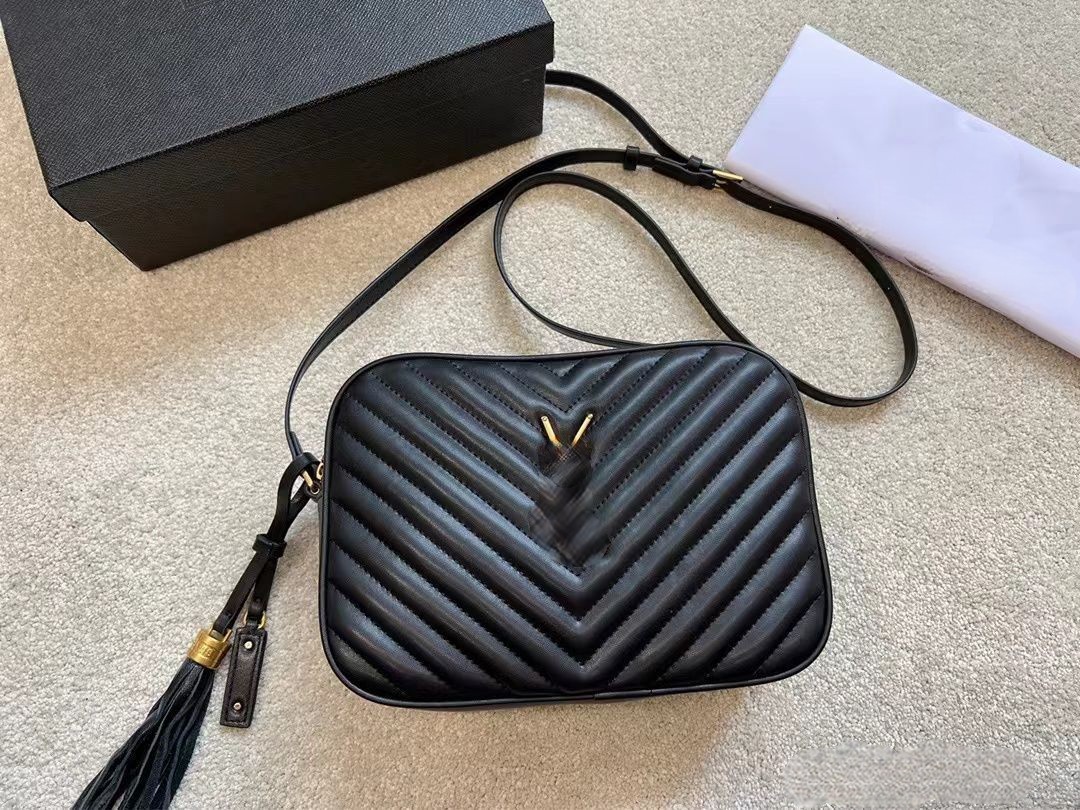 

loulou luxury designer bag fashionbags handbags black handbag women messenger bag mini Camera crossbody shoulder vintage bags, Empty box