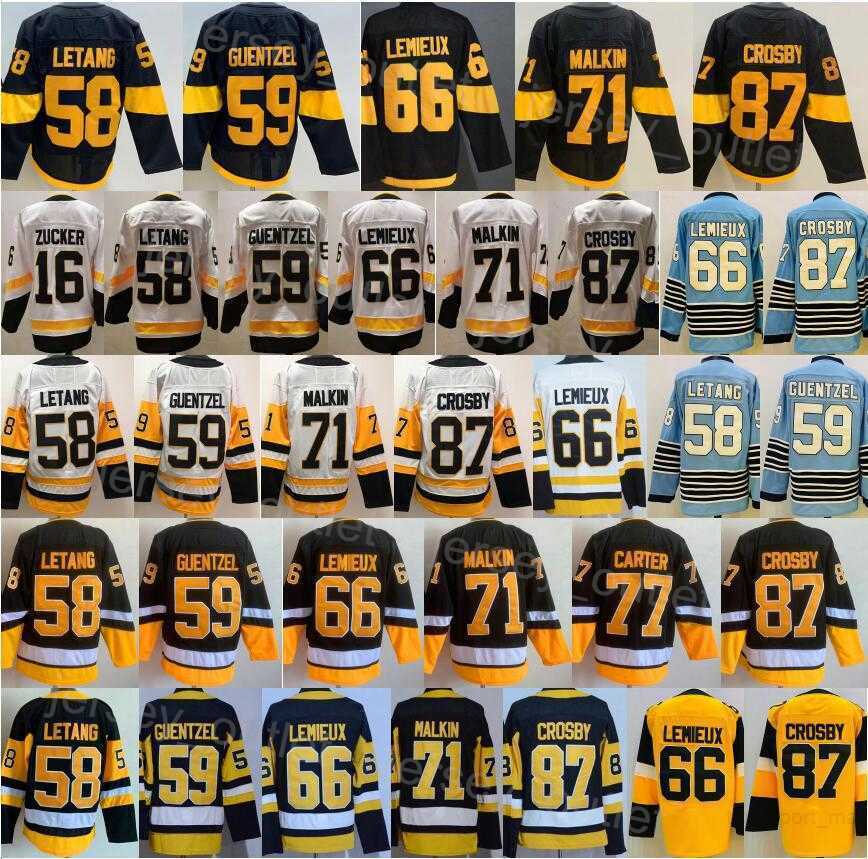 

Men Reverse Retro Hockey 87 Sidney Crosby Jersey Blank 71 Evgeni Malkin 66 Lemieux 59 Jake Guentzel 58 Kris Letang 16 Jason Zucker Classics Heritage Stadium Series, Black