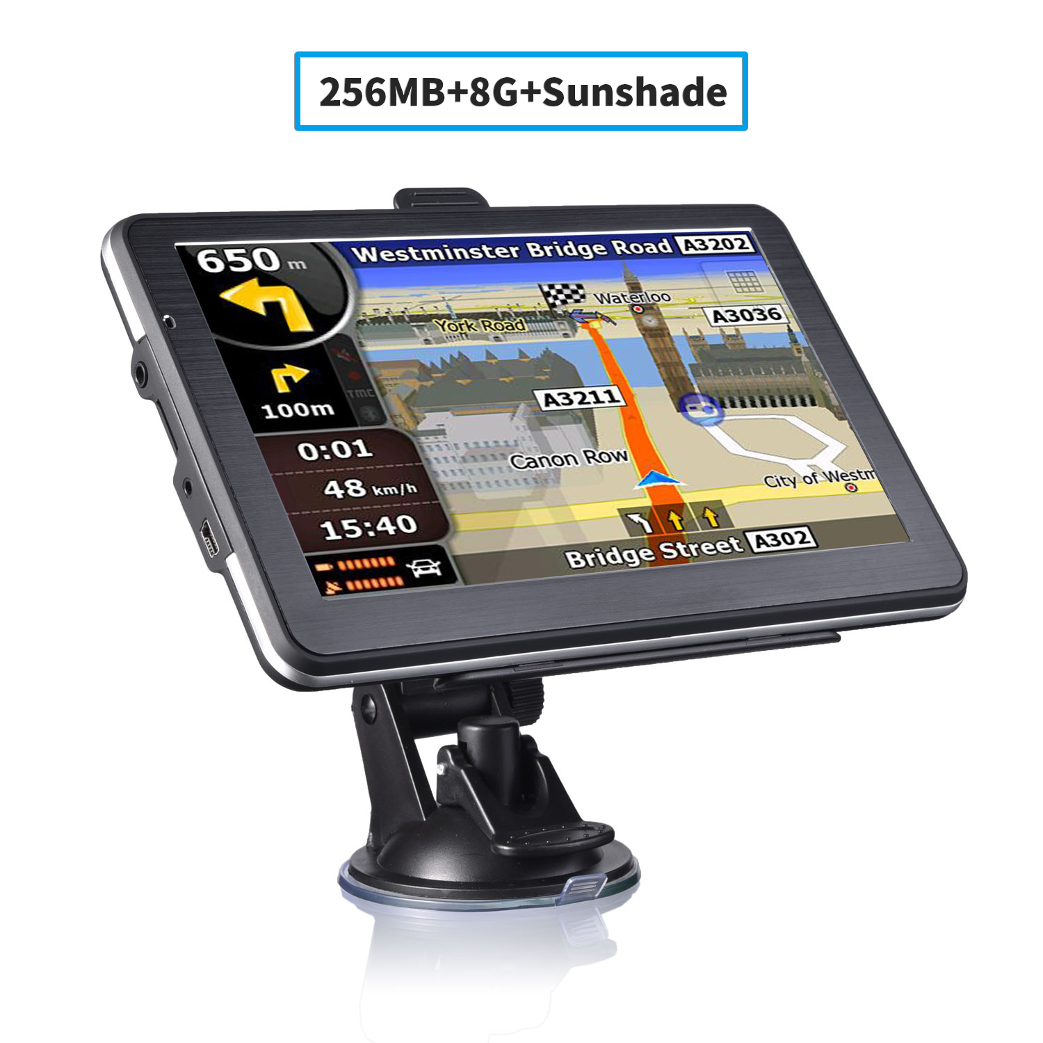 

HD Car GPS Navigation 8G RAM 128 256MB FM Bluetooth AVIN latest Europe Map Sat nav Truck gps navigators