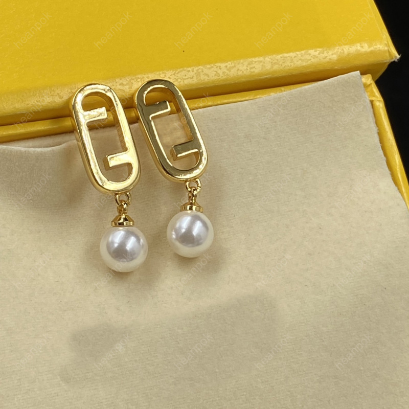 

Women Designer Diamond Stud Earrings Gold Earring Luxury Pearl Hoop Earring F For Mens Designers Jewerlry Dangle Letters Studs Wedding Box