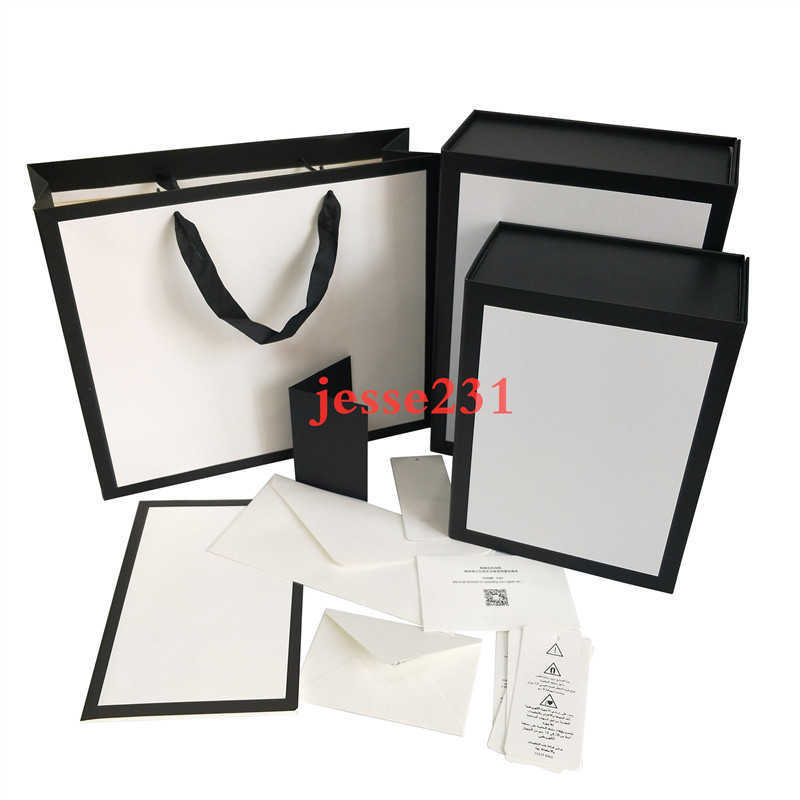 

Women Shoulder Bags White Gift Box With Certificate Card Accessories Shopping Bag 2 Size