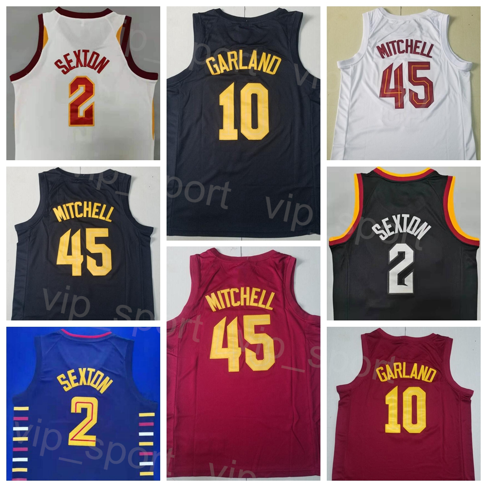 

Man Statement Donovan Mitchell Basketball Jersey 45 Darius Garland 10 Team Color Black White Red Away City Icon Earned Association Classic Breathable Stitched Men