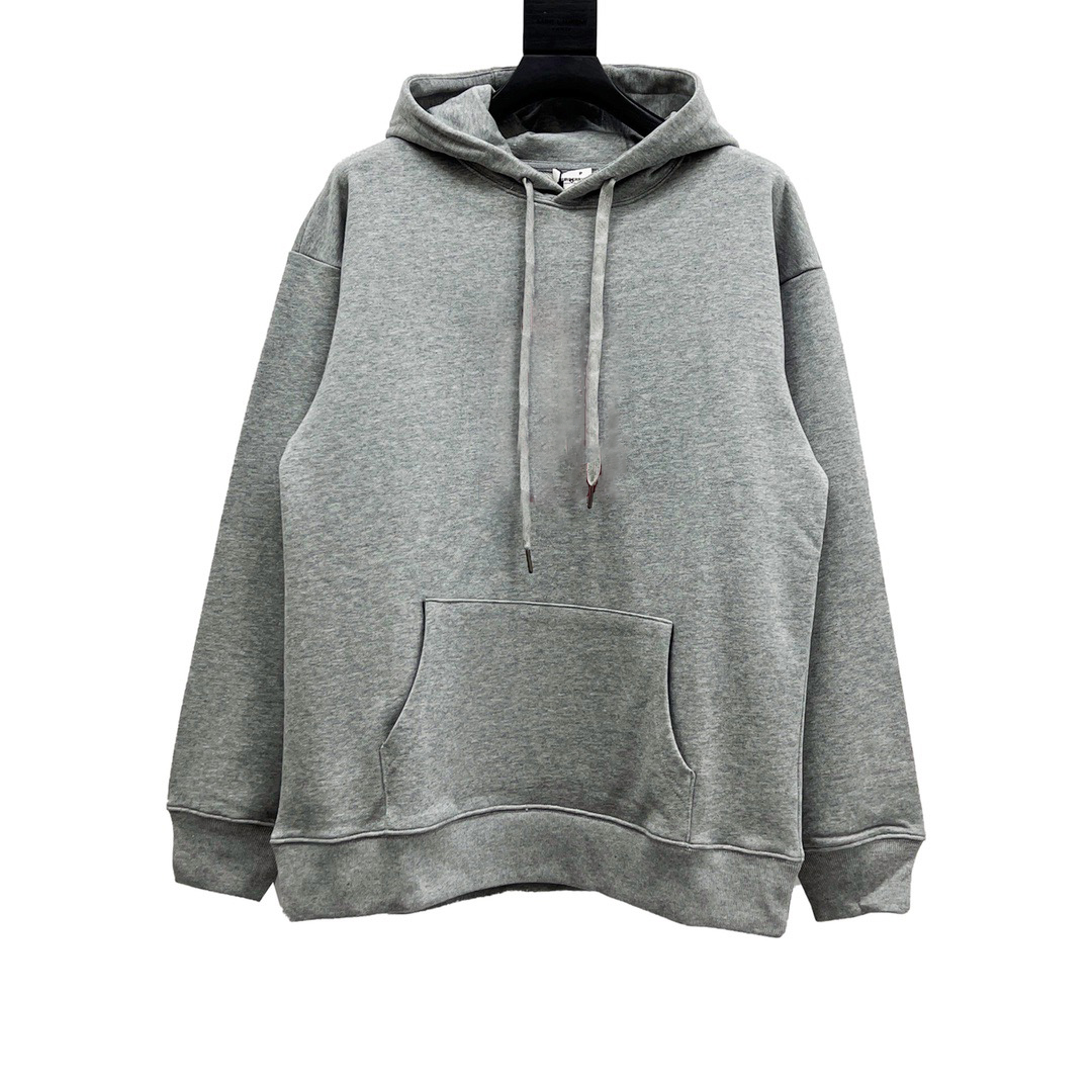 

Sweatshirt Fashion Men Winter Gray Round Neck Long Hooded Pullover Clothes