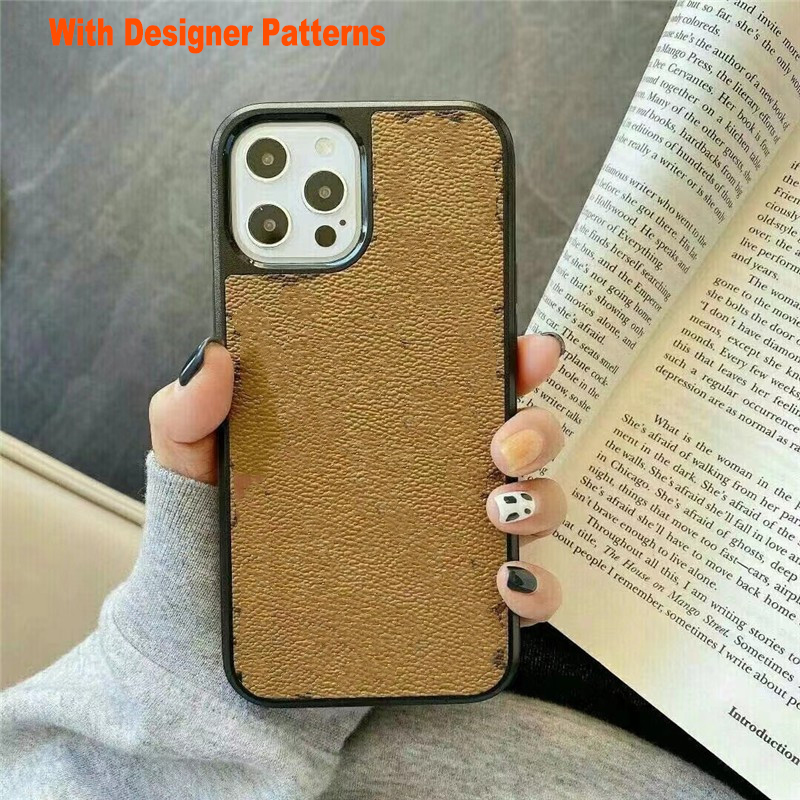 

For iPhone 14 Plus Cases Luxury Leather Shockproof Designer Cover 14Plus 13 12 Pro Max 11 Xr Xsmax 7 8Plus Woven Fashion White Square Brown L Small Flower CellPhone Case, Grey gg designer #10