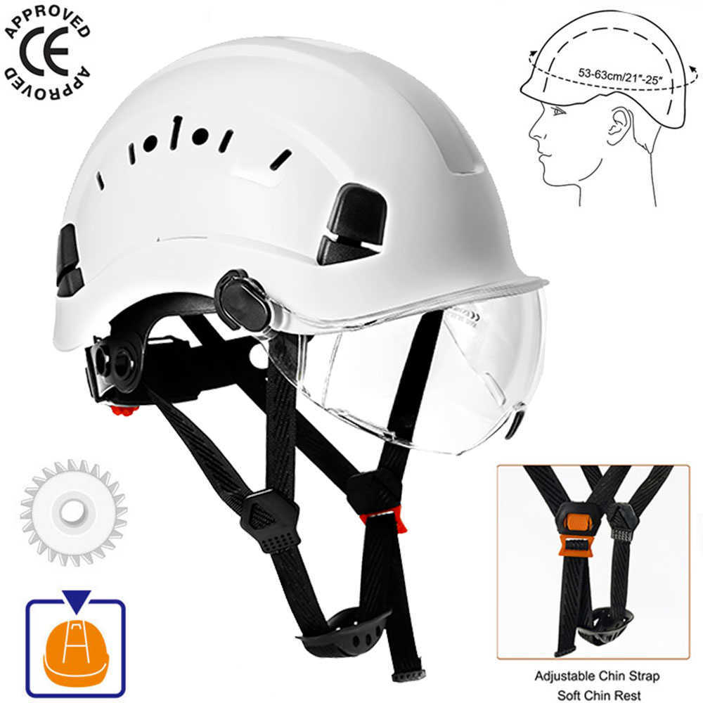 

Safety Helmet Goggles Construction Hard Hat for Climbing Riding Protective Helmet Outdoor Working Rescue Helmets ABS Work Cap
