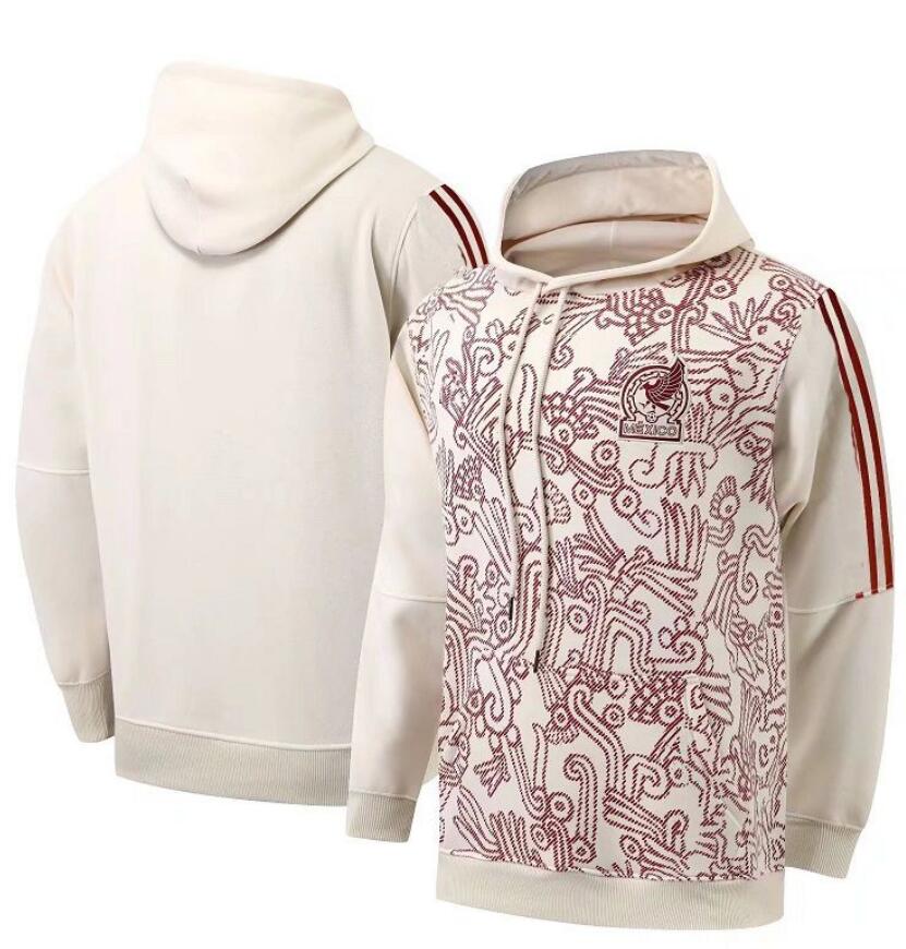 

2022 Mexico soccer jersey Velvet hoodie jackets H. LOSANO CHICHARITO G DOS SANTOS 22 23 football shirt, White