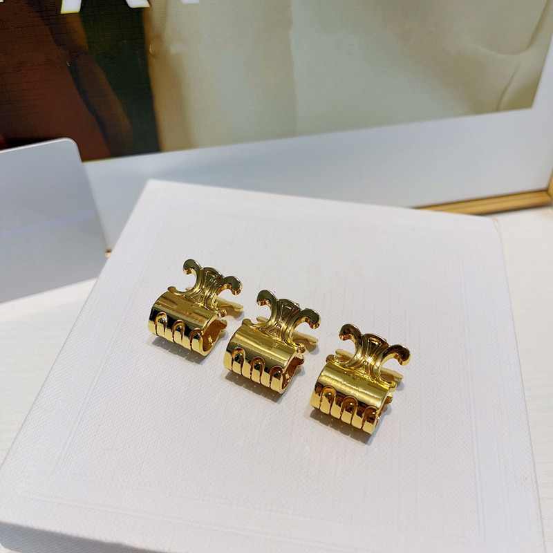 

2022 Fashion Women CEL Letter Gold Designers Clamps Top Mini Metal Claws Girls Luxury Hair Jewelry Hair Clamp