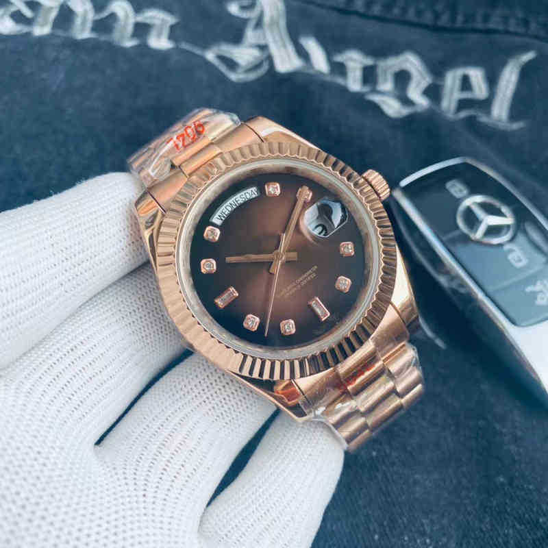 

2023Other Watches Prident Day Rose Gold Eternal Fashion Men's Watch Stainls steel Strap Automatic mechanical movement