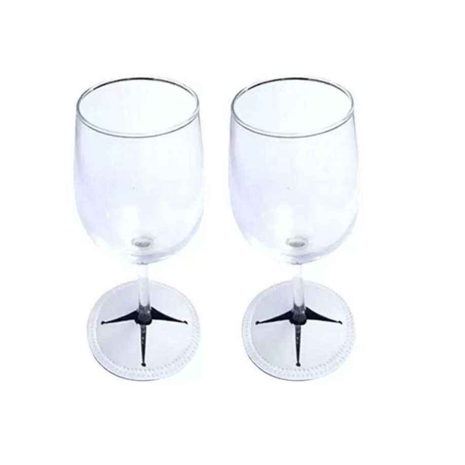

Sublimation Blank White Double Layer Wine Glass Coaster Neoprene Table Coasters Goblet Base Protector For Cups Bar Table Decor Accessories FY5594 SS1102