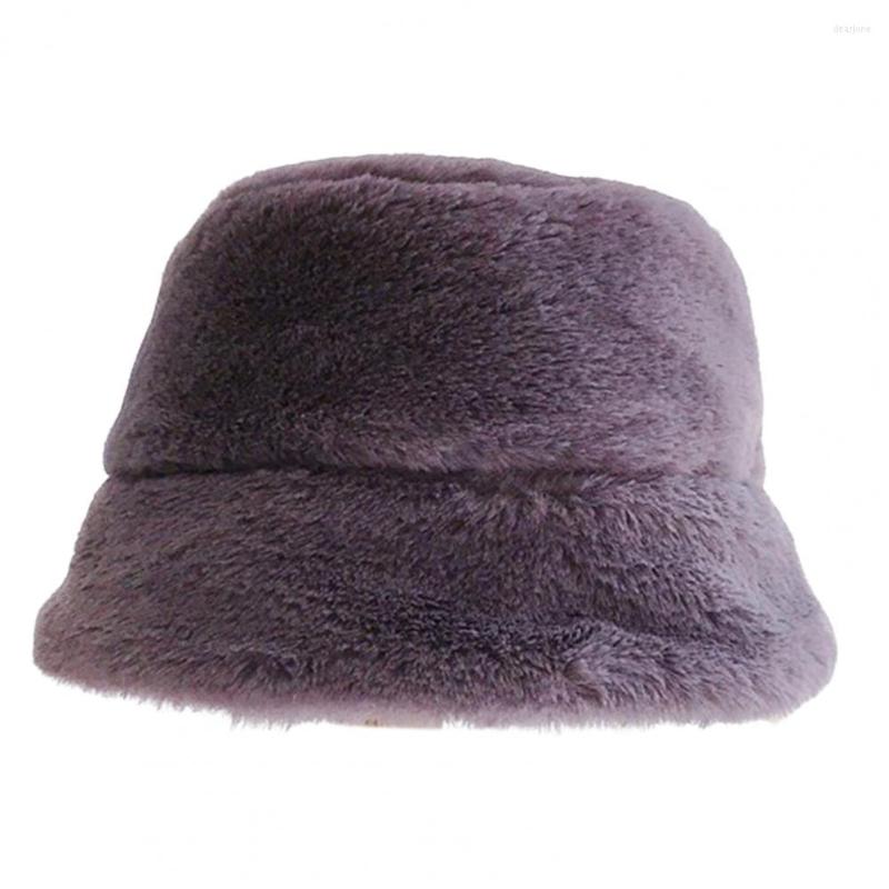 

Hats Fisherman Cap Furry Super Soft Windproof Coldproof Short Brim Bucket Hat Kids For Daily Wear, Grey