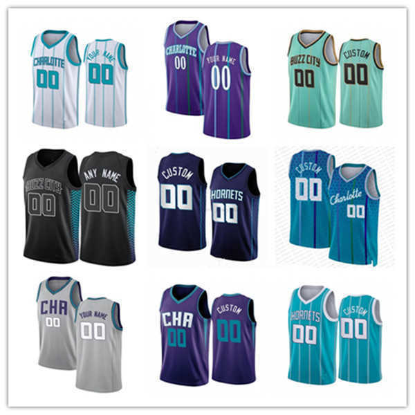 Charlotte''Hornets''Custom Mens Womens Youth 7 Bryce''McGowens 25 P.J. Washington''25 1 LaMelo Ball 3 Ter