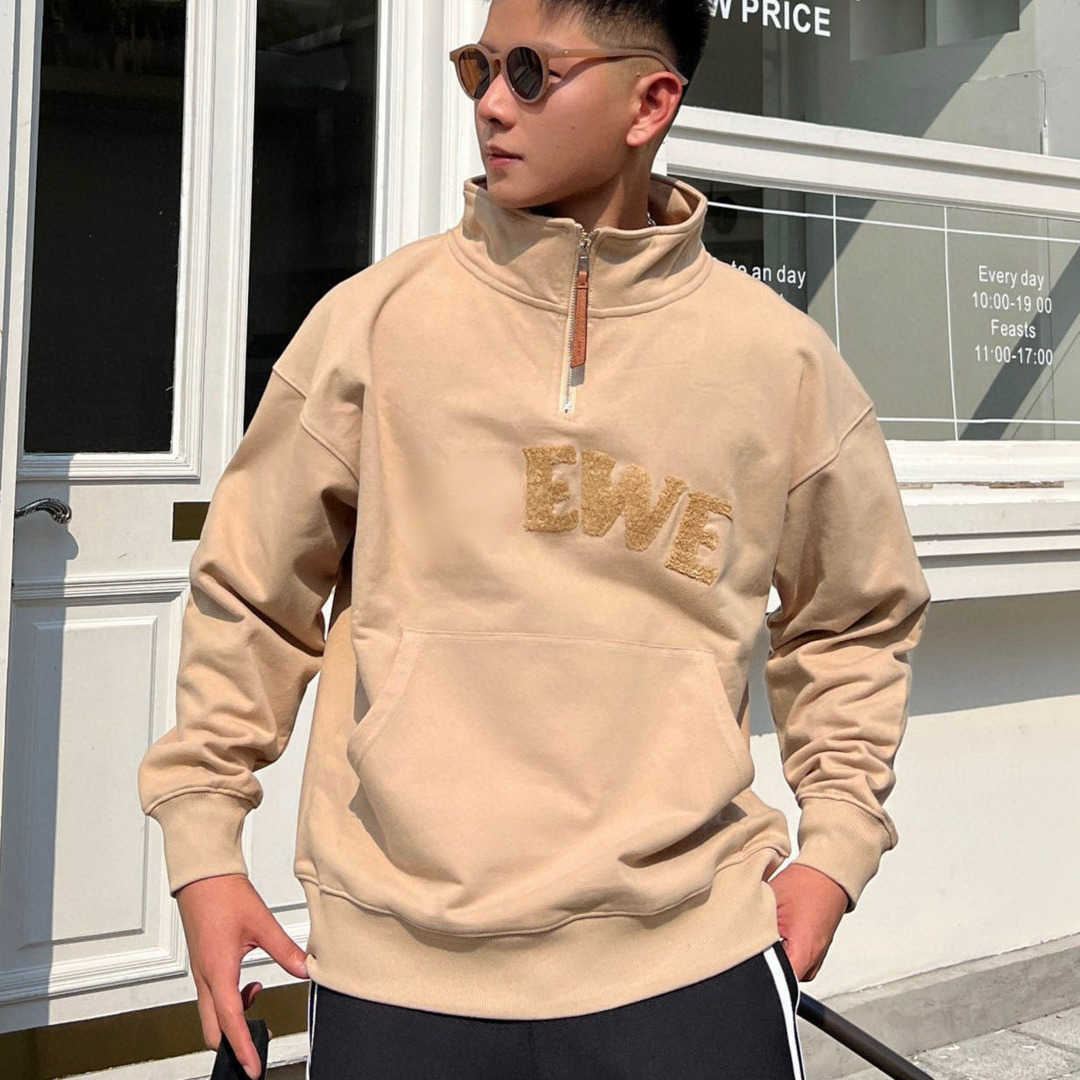 

Designer Sweater Mens Sweatshirt Low Hoodie Men Women Long Sleeve Tshirt Embroidery Zip Pullover Coat Oversize Cotton Sweaters, Blue