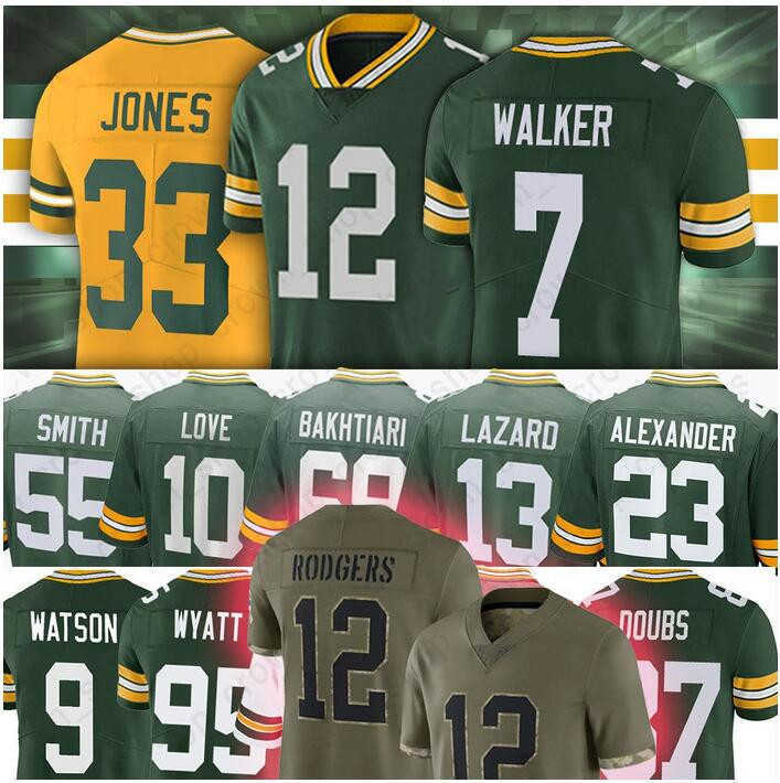 

Football Jerseys Green Bay''Packers''custom 12 Aaron Rodgers 33 Aaron Jones 28 AJ Dillon 10 Love 87 Romeo Doubs 9 CHRISTIAN WATSON 23 Jaire Alexander, Color