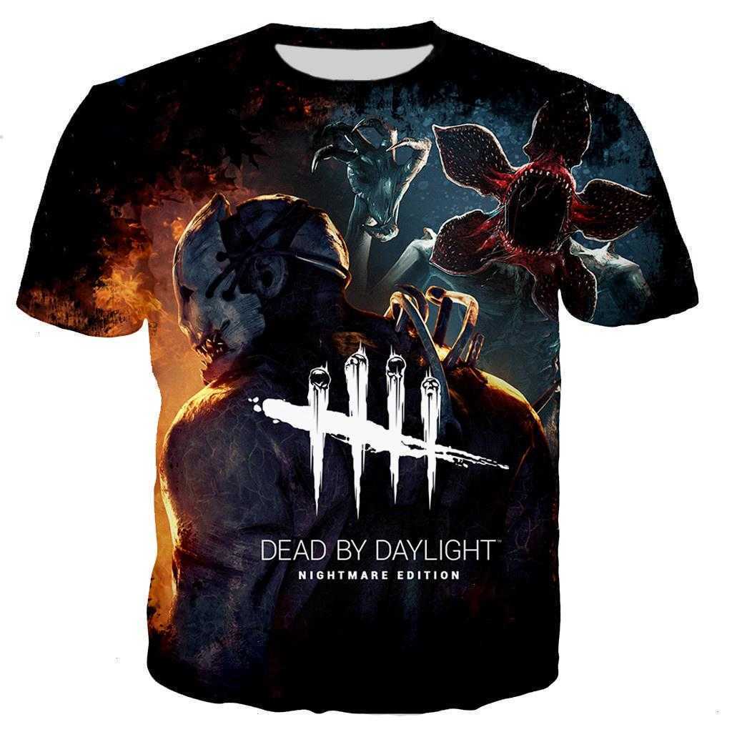

Summer 3d Vintage Print Polo Shirt Dead Daylight Oversized T For Mens Street O Neck, Color12