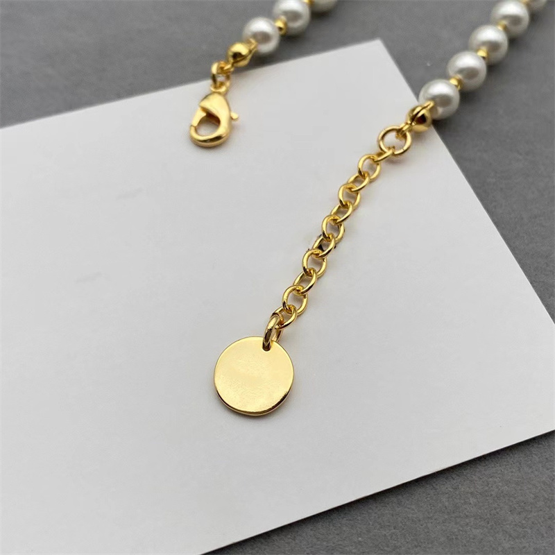 

pearl necklaces jewlery designer crystal trendy costume cute diamond choker necklace for women fashion luxury brand jewellery custom chain elegance pendant