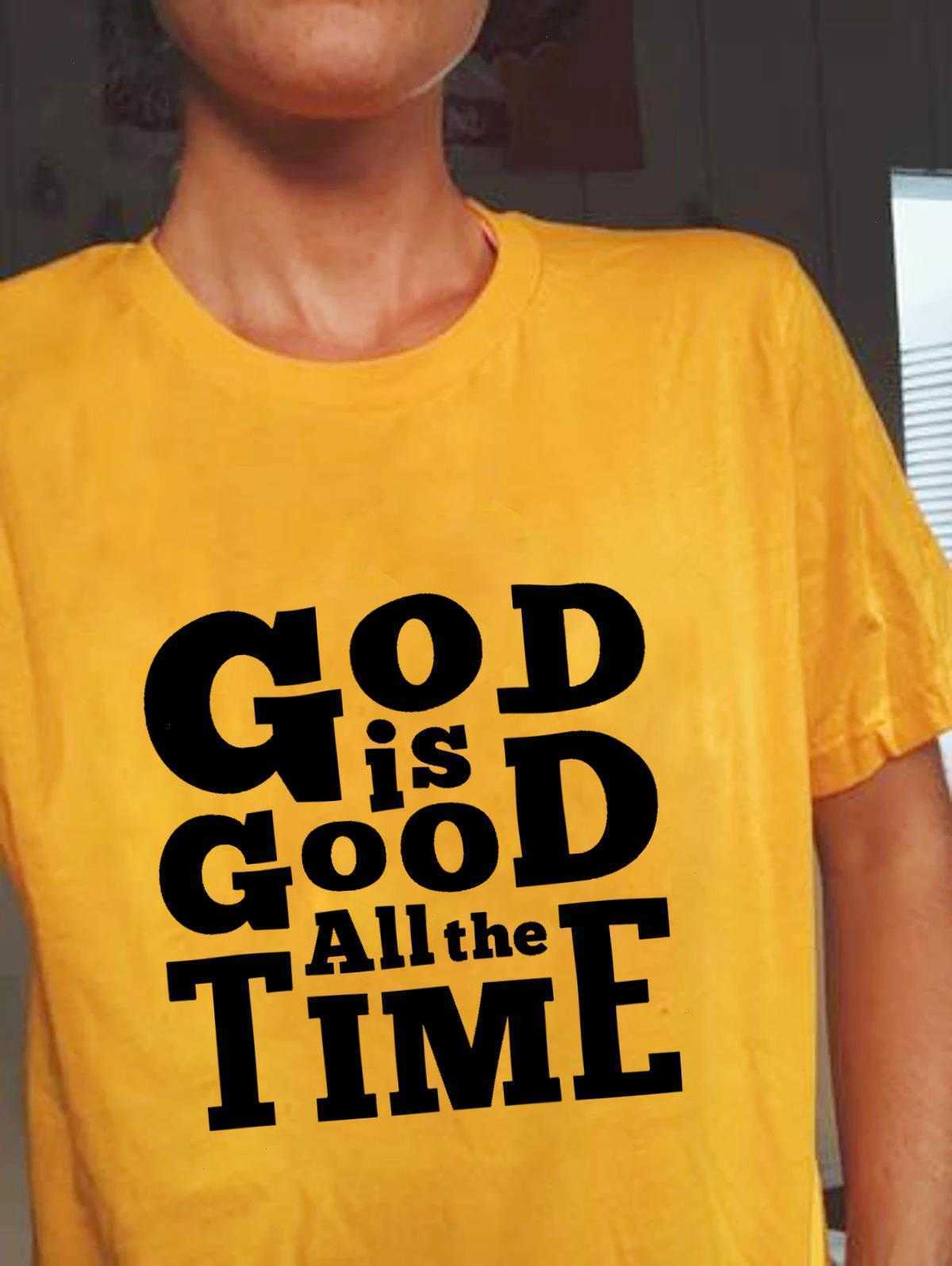 

God Is All The Tee Time T-shirt Religious Christian Shirt Faith Tees Women Fashion, Color12