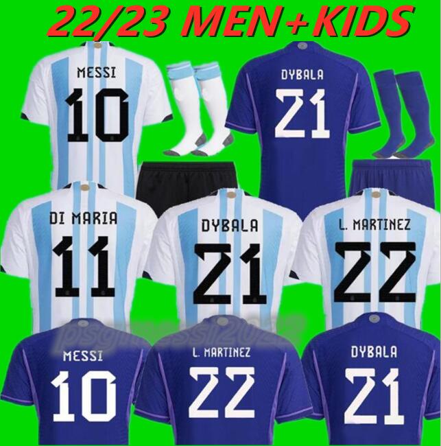 

2022 Argentina #10 MESSIs Soccer Jersey 22/23 Home LO CELSO DE PAUL AGUERO DI MARIA Shirt Away L.MARTINEZ TAGLIAFICO KUN AGUERO national team Football Uniform666