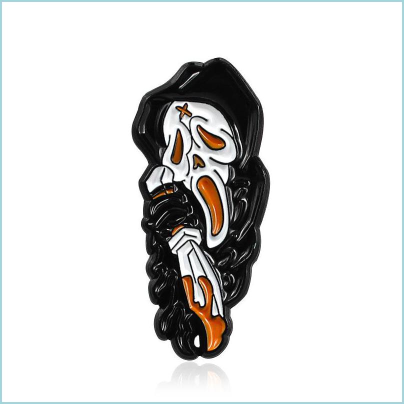 

Pins Brooches New Horror Ghosts Cry And Scream Brooches Skls In Black White Clothes Scaring Halloween Gift Drop Delivery 2022 Jewelry Dhu0M
