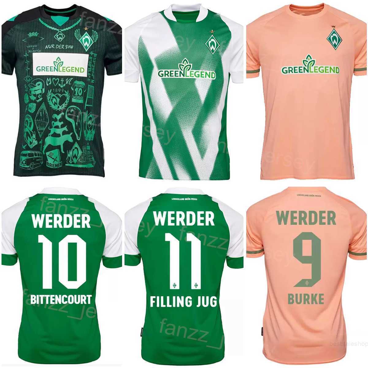 

SV Werder Bremen Soccer 11 Niclas Fullkrug Jerseys 22 23 Club 8 Mitchell Weiser 3 Anthony Jung 5 Amos Pieper Leonardo Bittencourt Oliver Burke Football Shirt Kits, With patch