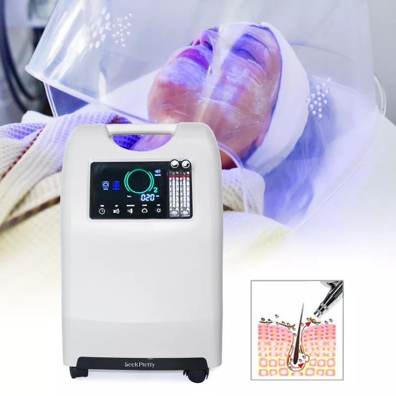 

Professional LED Beauty Skin Rejuvenation Oxygen Jet Portable Hyperbaric Oxygen Therapy Hair Oxgen Facial Machine with Dome