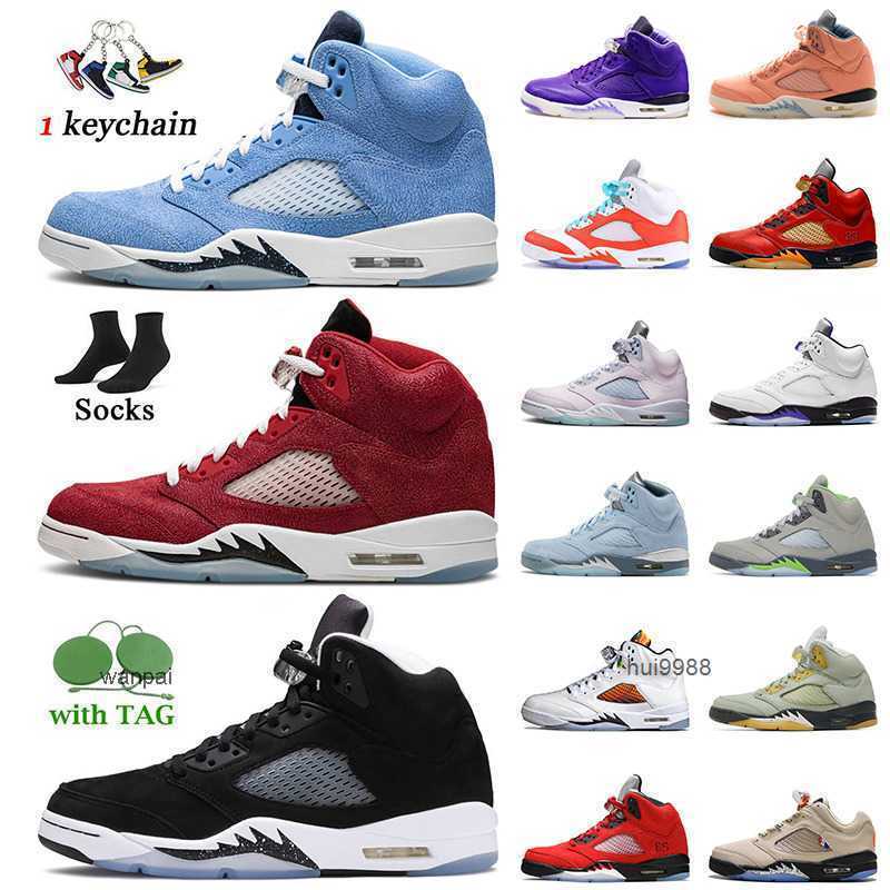 

2023 Jumpman 5 UNC Aqua Oklahoma 5s Basketball Shoes Women Mens High OG Sneakers Oreo DJ Khaled x We The Bests Mars For Her Bluebird Raging Bul og designer shoes, C48 anthracite 40-47