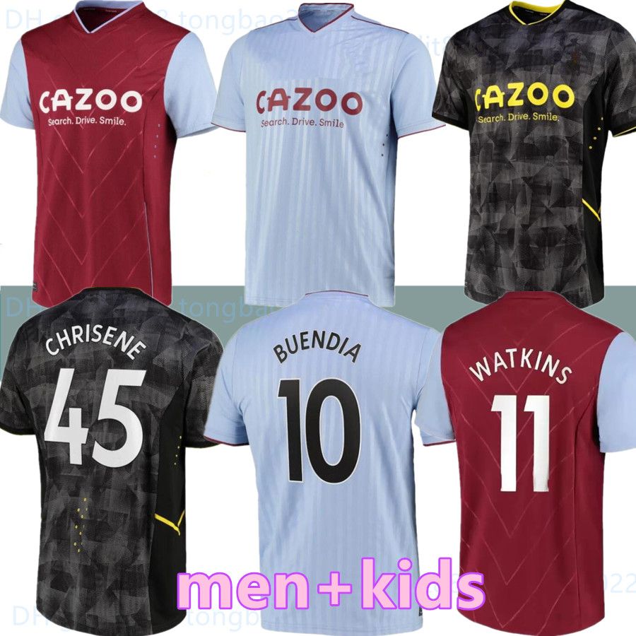 

22 23 Aston Soccer Jerseys COUTINHO 2022 2023 Villa KAMARA Maillot DIEGO CARLOS J. RAMSEY WATKINS INGS BUENDIA McGINN Football Shirt EL GHAZI Mens Top Jersey Kids Kit, 22-23 home kids
