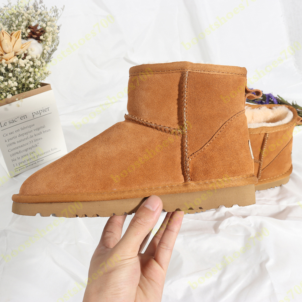 

Australia Womens Boots Designer Fashion Warm Wool Classic Mini Snow Winter Boot Luxury Ladies Thin Bottom Suede Shoes EUR35-44, Box