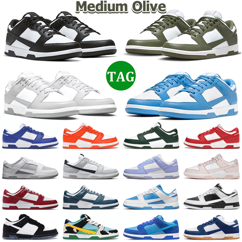 

Designer Low Casual Shoes Men Women White Black Panda Medium Olive UNC Grey Fog Kentucky Syracuse Argon Men Outdoor Sport Flat GAI Sneakers
