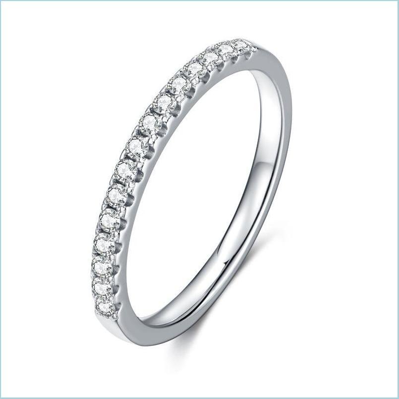 

Cluster Rings Cluster Rings Gems Ballet Sterling 925 Sier Half Eternity Moissanite Band Ring Engagement Anniversary For Women Weddin Dhubm