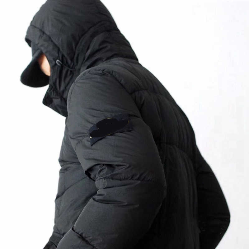 

Topstoney Mens Down jackets ISLAND Couple Cp Hooded Cotton STONE Jacket Loose Zipper Function Keep Warm Coats1, Black