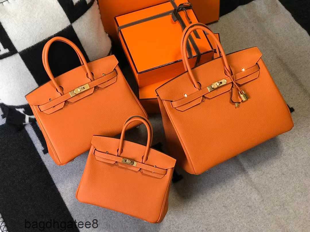 

Litchi Leather Logo 2023 Birkins Grain Designer Portable Women's Bag Large Capacity Hermee Classic Bags Fashionable Trendy Co1q, China red