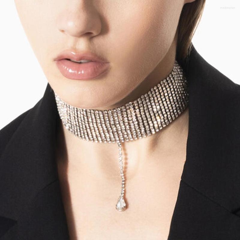 

Choker Stonefans Trendy Crystal Chunky Collar Necklace For Women Charm Neck Chain Multi-layer Rhinestone Party Jewelry