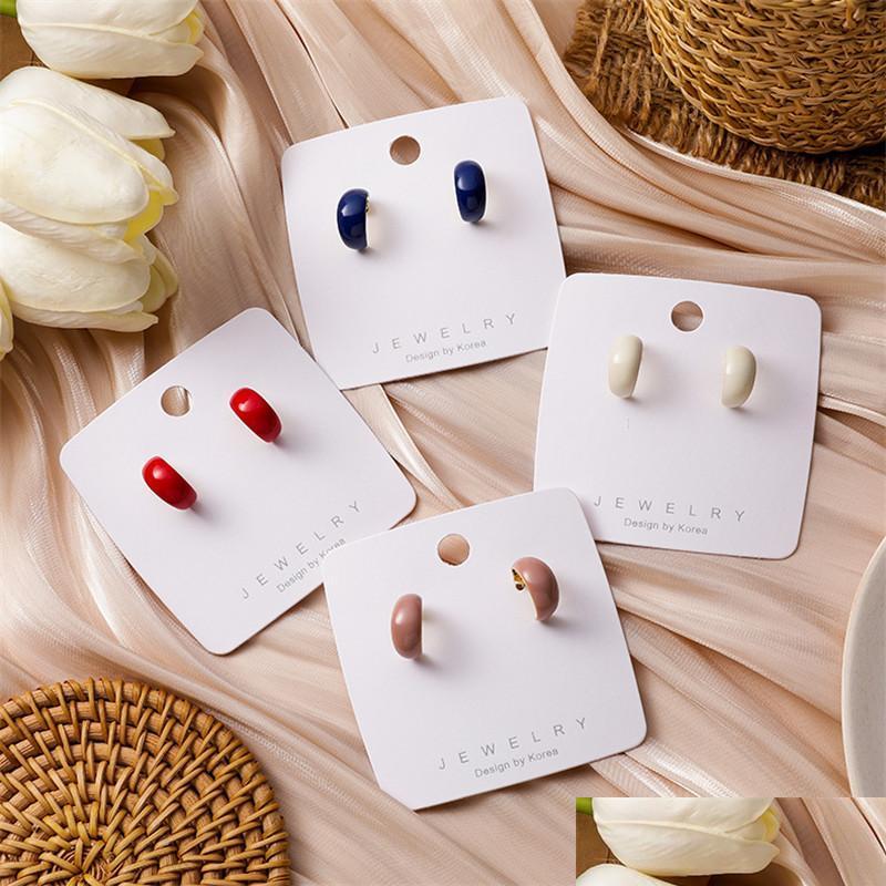 

Stud Stud Fashionable Glaze Curved Earrings Female Personality Ring Design French Elegant Ear Hoop Temperament Net Red Drop Delivery Dh3Hg