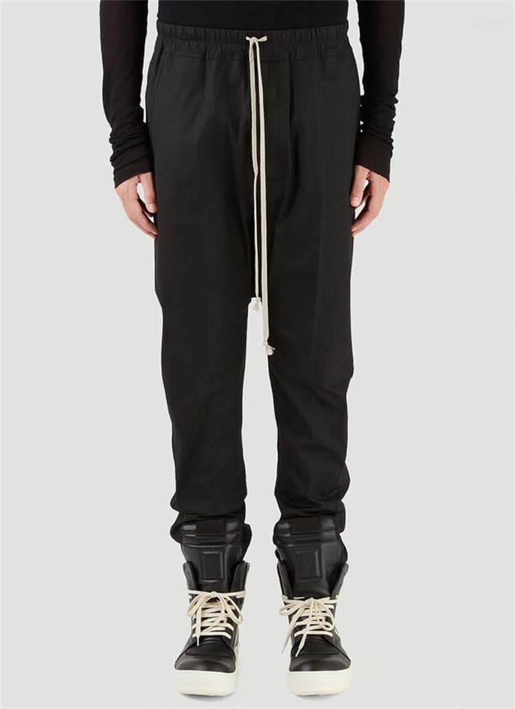 

Men' Pants Men' Slim Straight Leg Resist European And American Personalized Extended Drawstring Fashion Versatile Casual, Black
