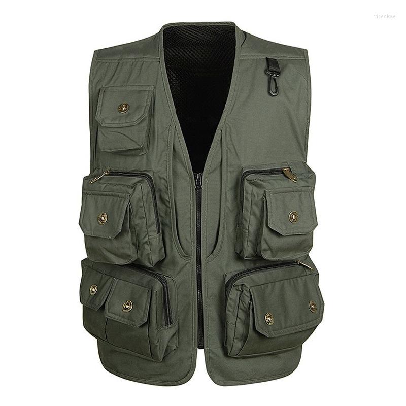 

Men's Vests Casual Vest Cotton Men's Pography Waistcoat For Father Mens, Beige