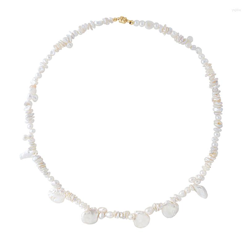 

Choker 2022 Irregular Freshwater Pearl Necklace Fashionable Simple Wild Real For Women Banquet Charm Naszyjnik Jewelry